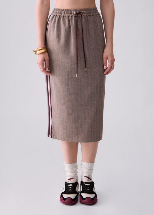 Falda midi con tape laterale - LIU.JO