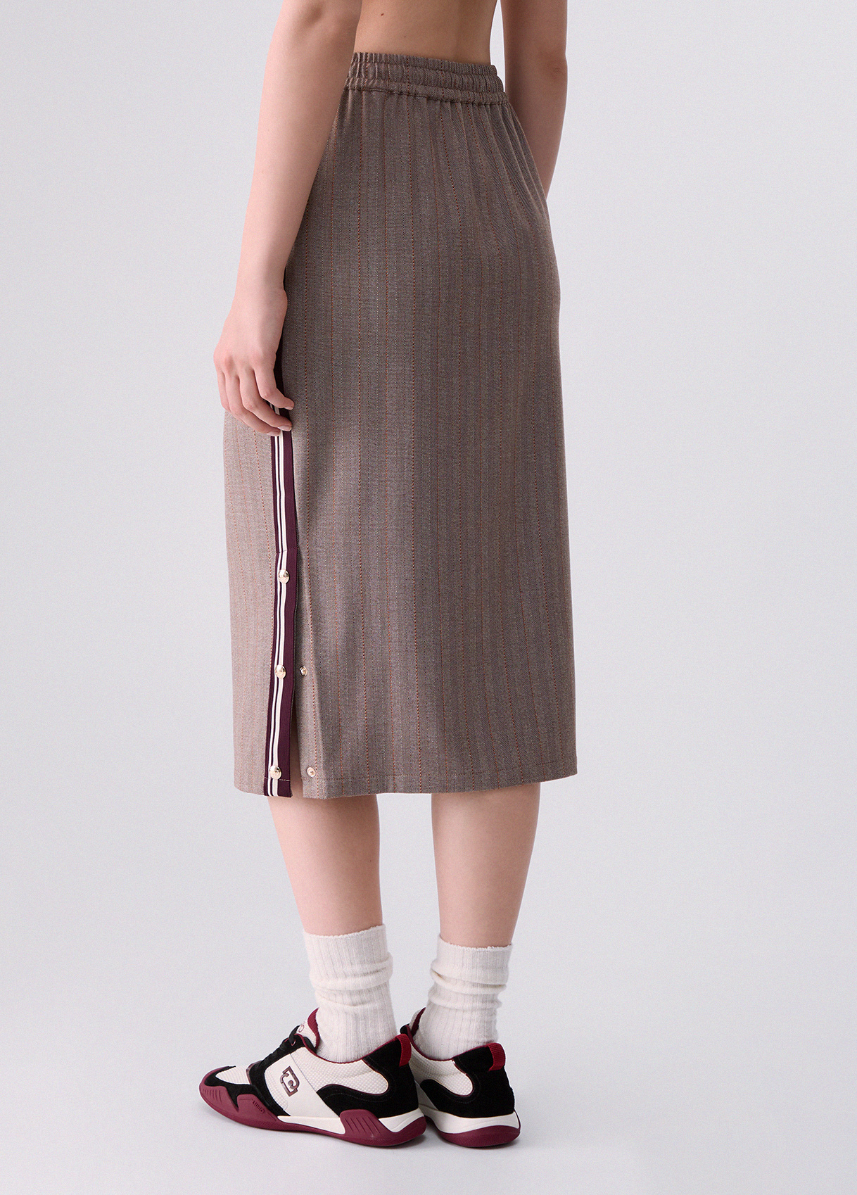 Falda midi con tape laterale - LIU.JO - Imagen 2
