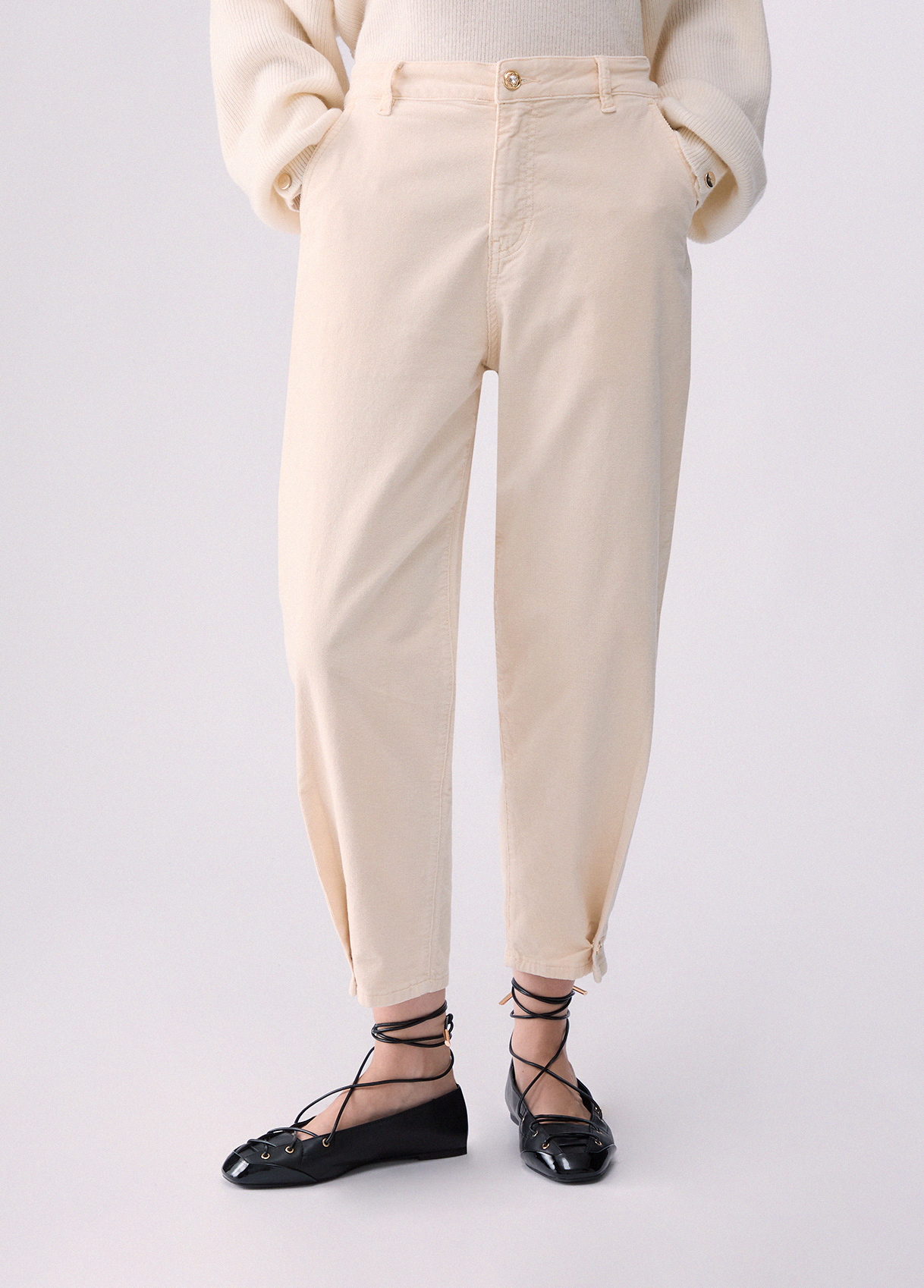 Pantalones boyfriend en terciopelo - LIU.JO