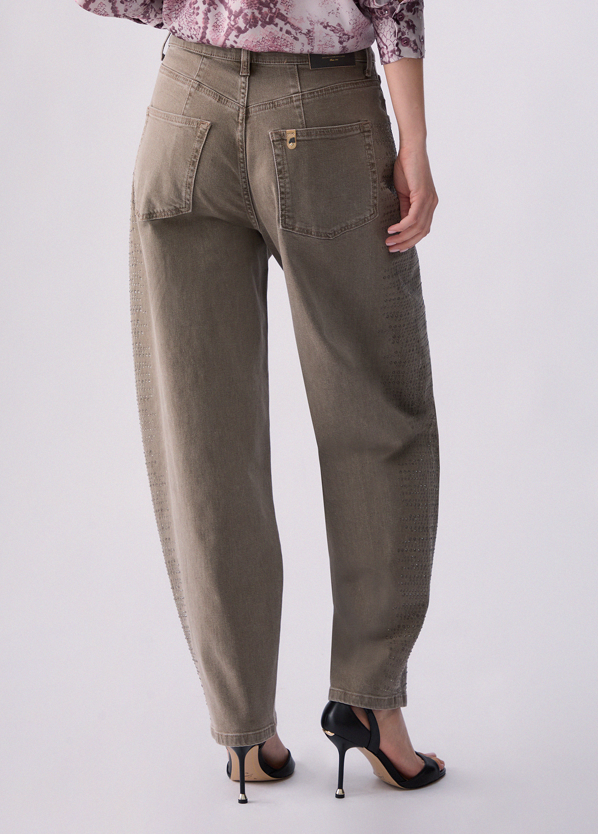 Pantalones balloon con micro-strass - LIU.JO - Imagen 2