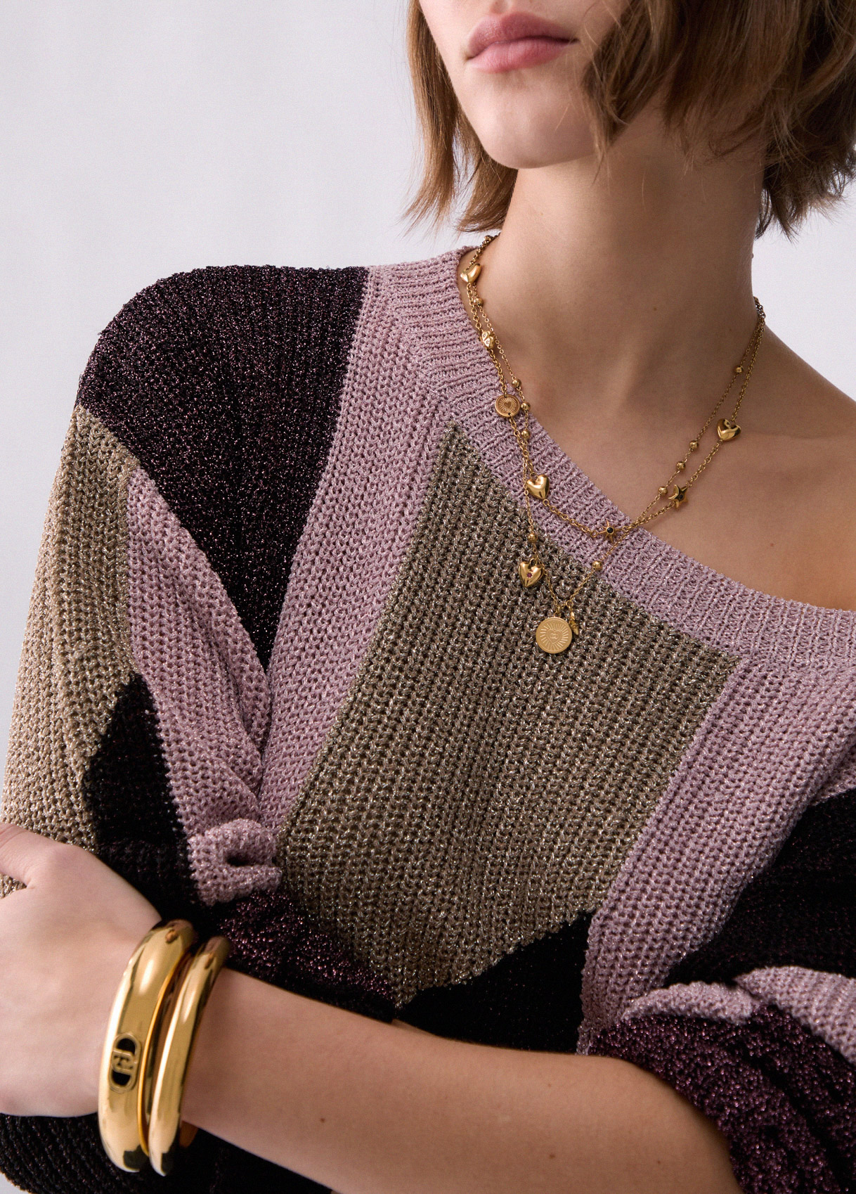 Punto con intarsi lamé - LIU.JO - Imagen 3