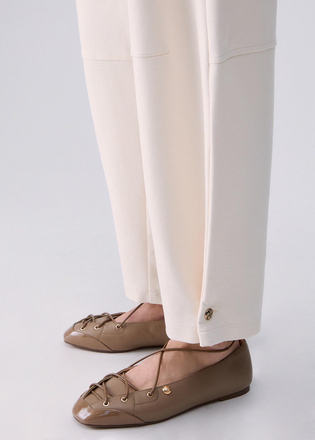 Pantalones balloon en punto milano - LIU.JO - Imagen 3