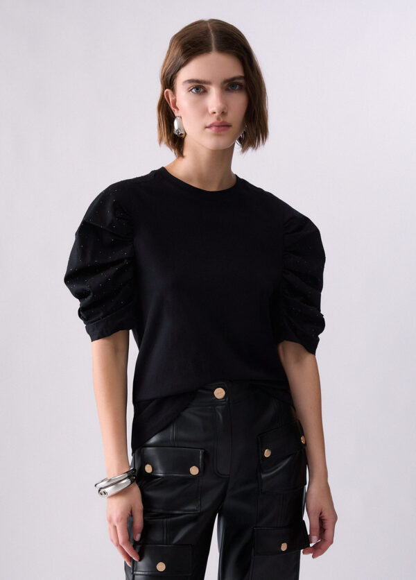 Camiseta con mangas fruncidas - LIU.JO