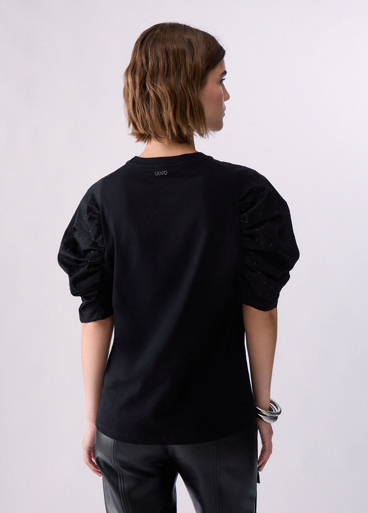 Camiseta con mangas fruncidas - LIU.JO - Imagen 2