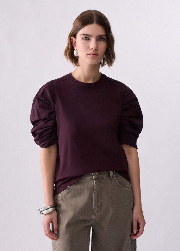 Camiseta con mangas fruncidas - LIU.JO