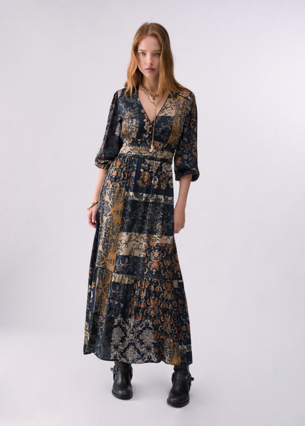 Vestido largo con volantes - LIU.JO