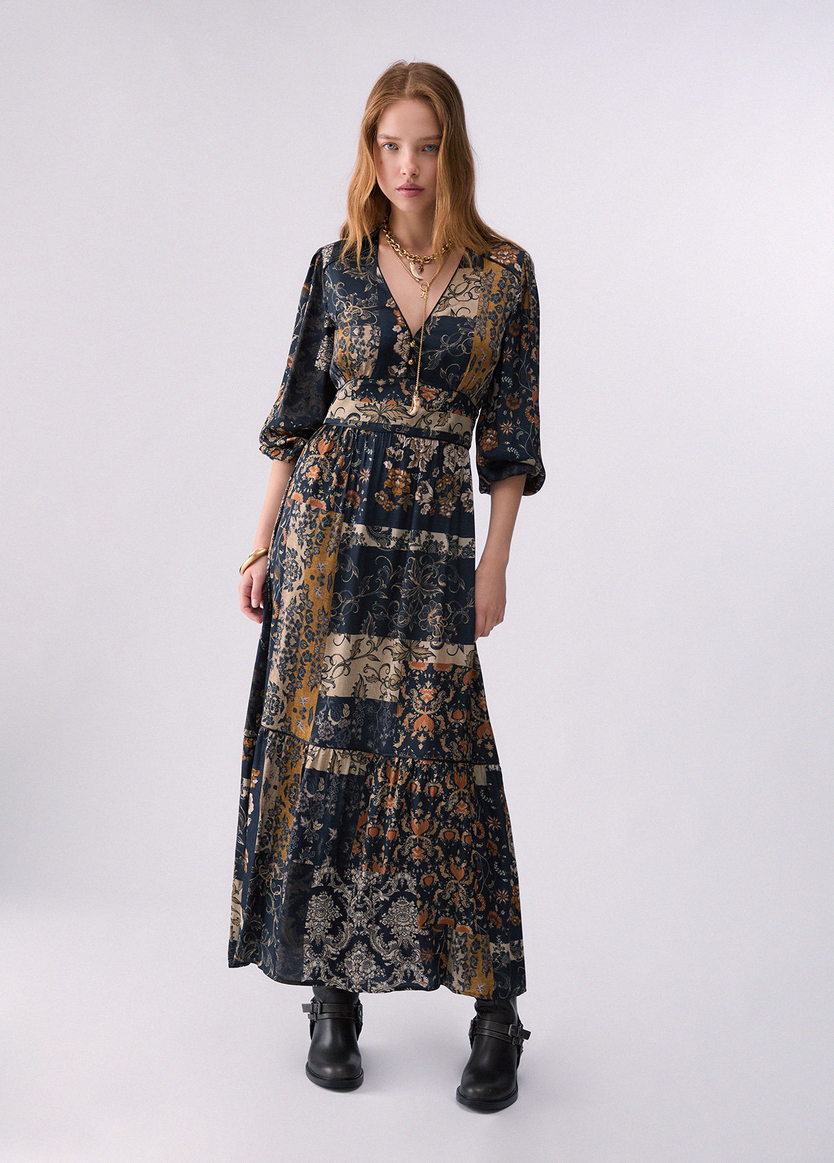 Vestido largo con volantes - LIU.JO