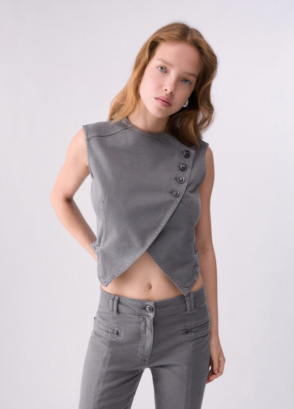 Chaleco slim fit asimétrico - LIU.JO