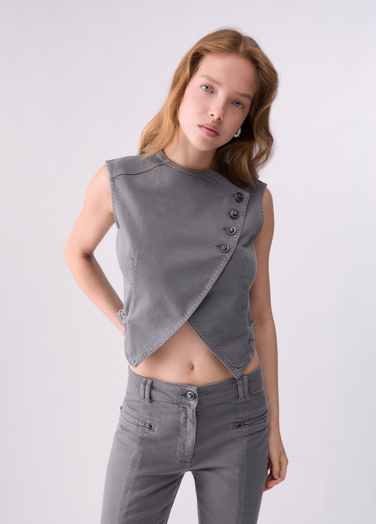 Chaleco slim fit asimétrico - LIU.JO