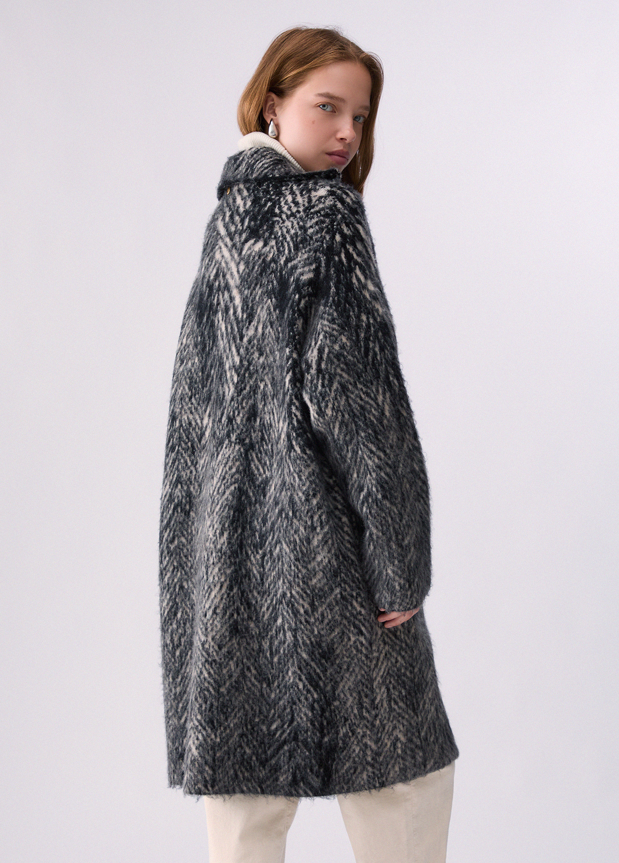 Abrigo jacquard de punto cepillada - LIU.JO - Imagen 2