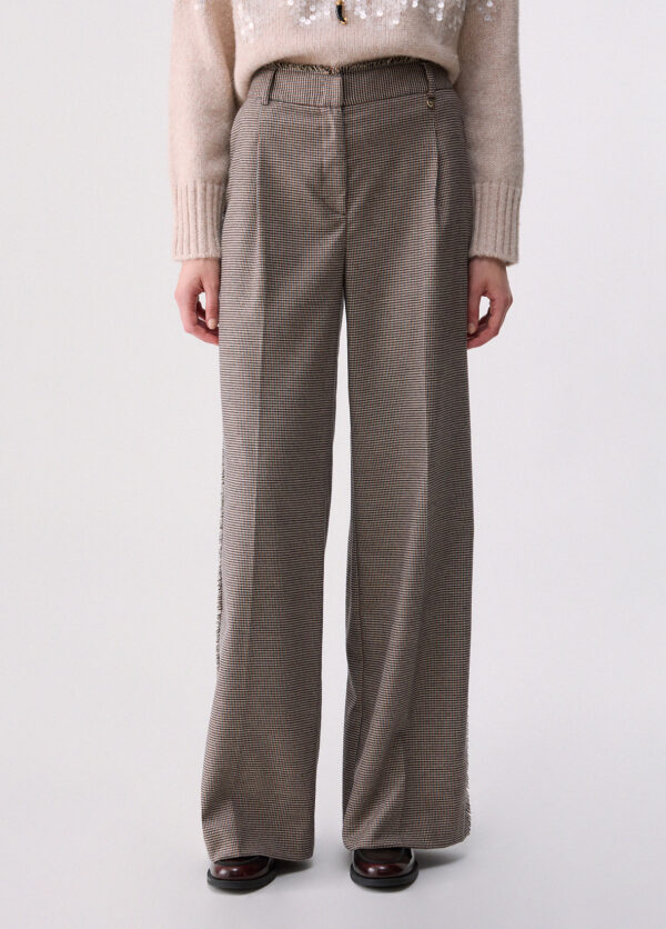 Pantalón largo en pata de gallo - LIU.JO