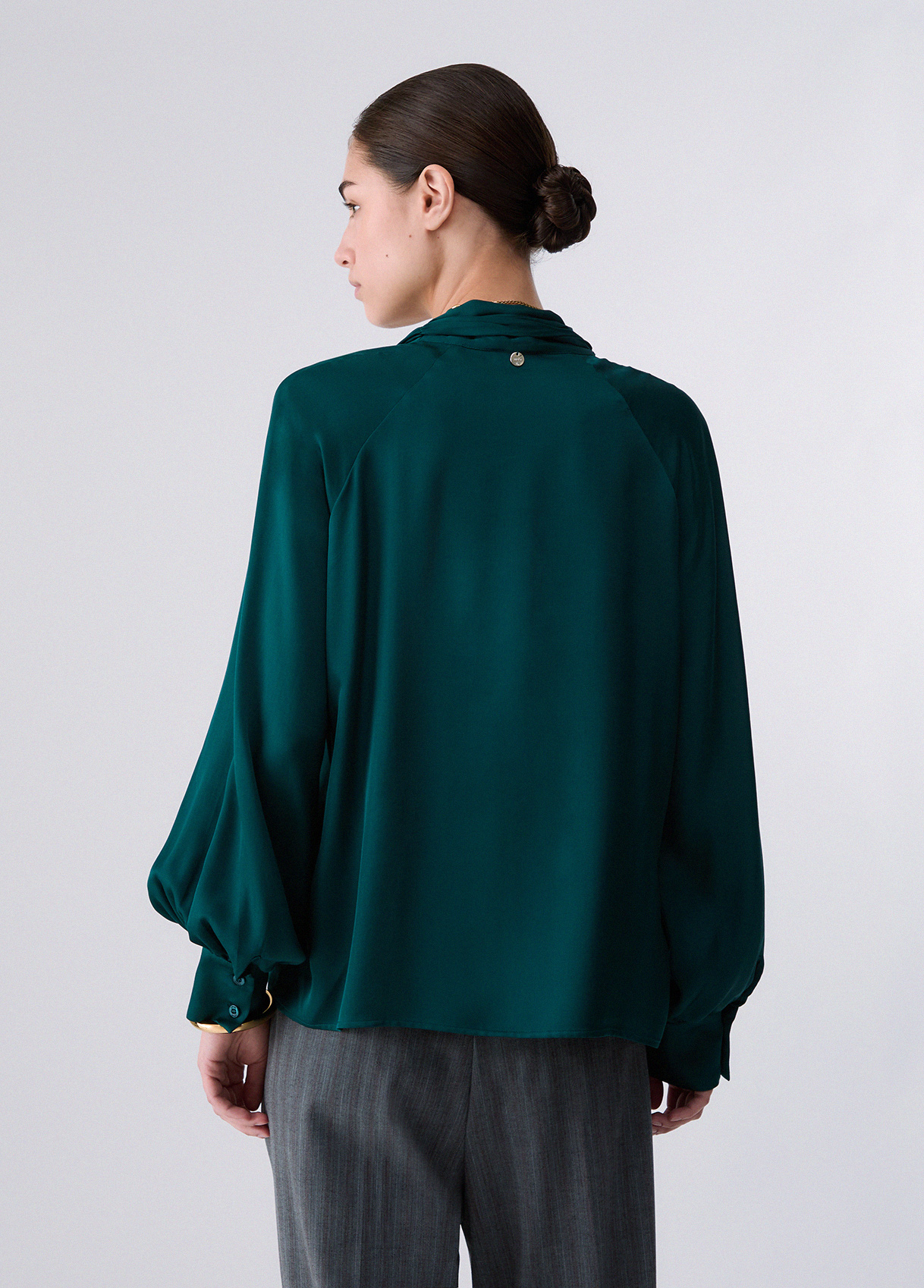 Blusa en satén con lazo - LIU.JO - Imagen 2