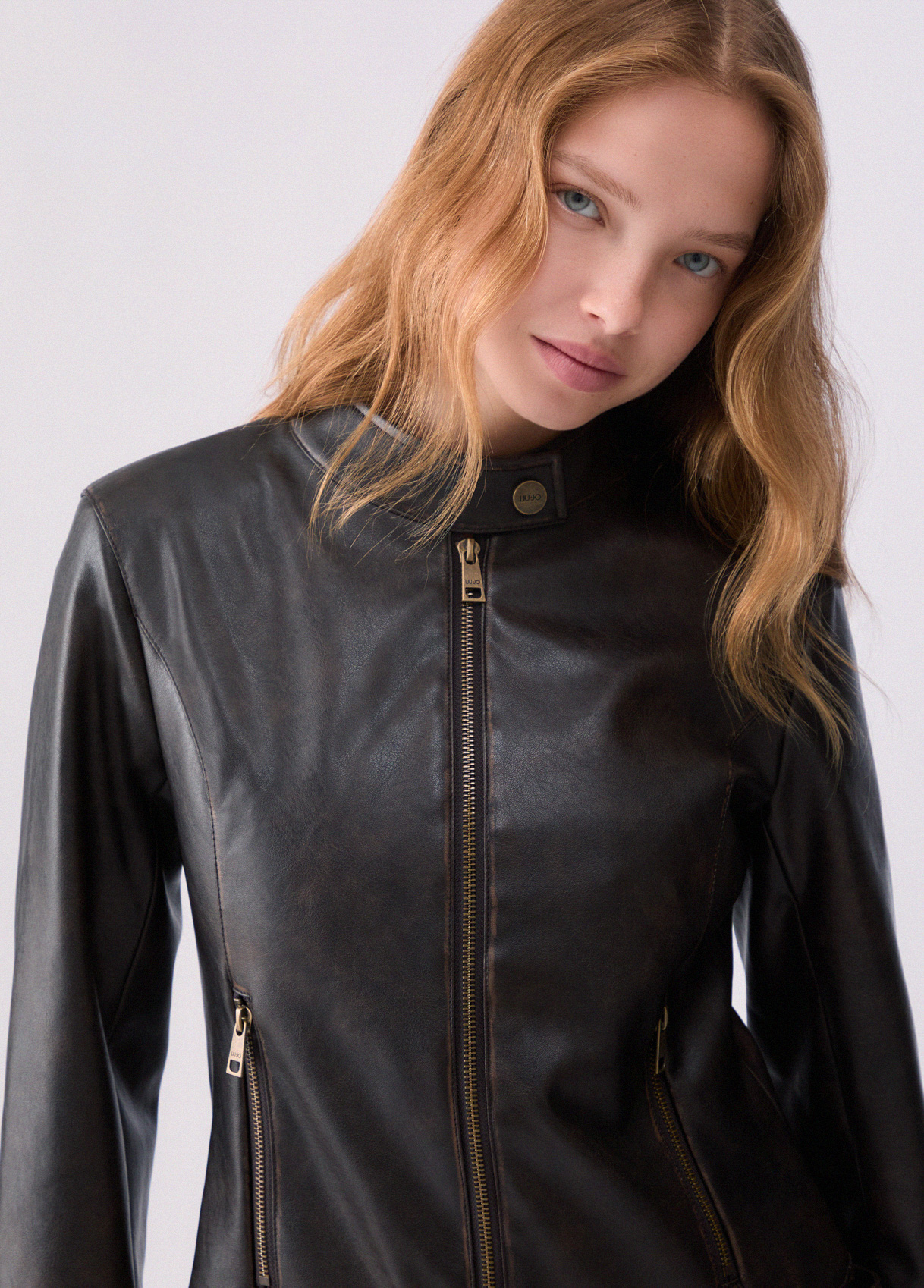 Chaqueta biker en tejido revestido - LIU.JO - Imagen 3
