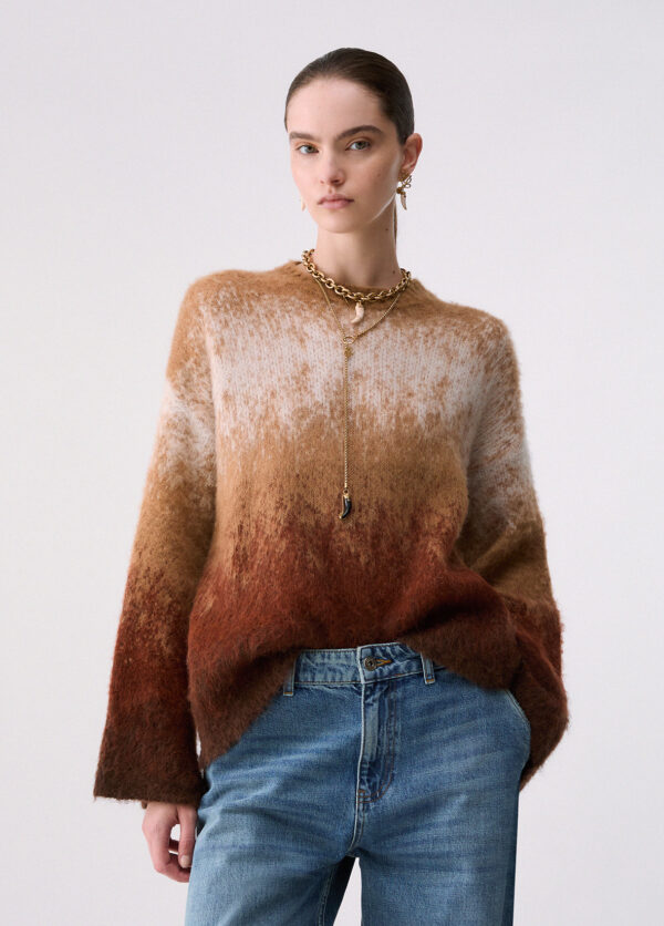 Punto jacquard en lana cepillada - LIU.JO