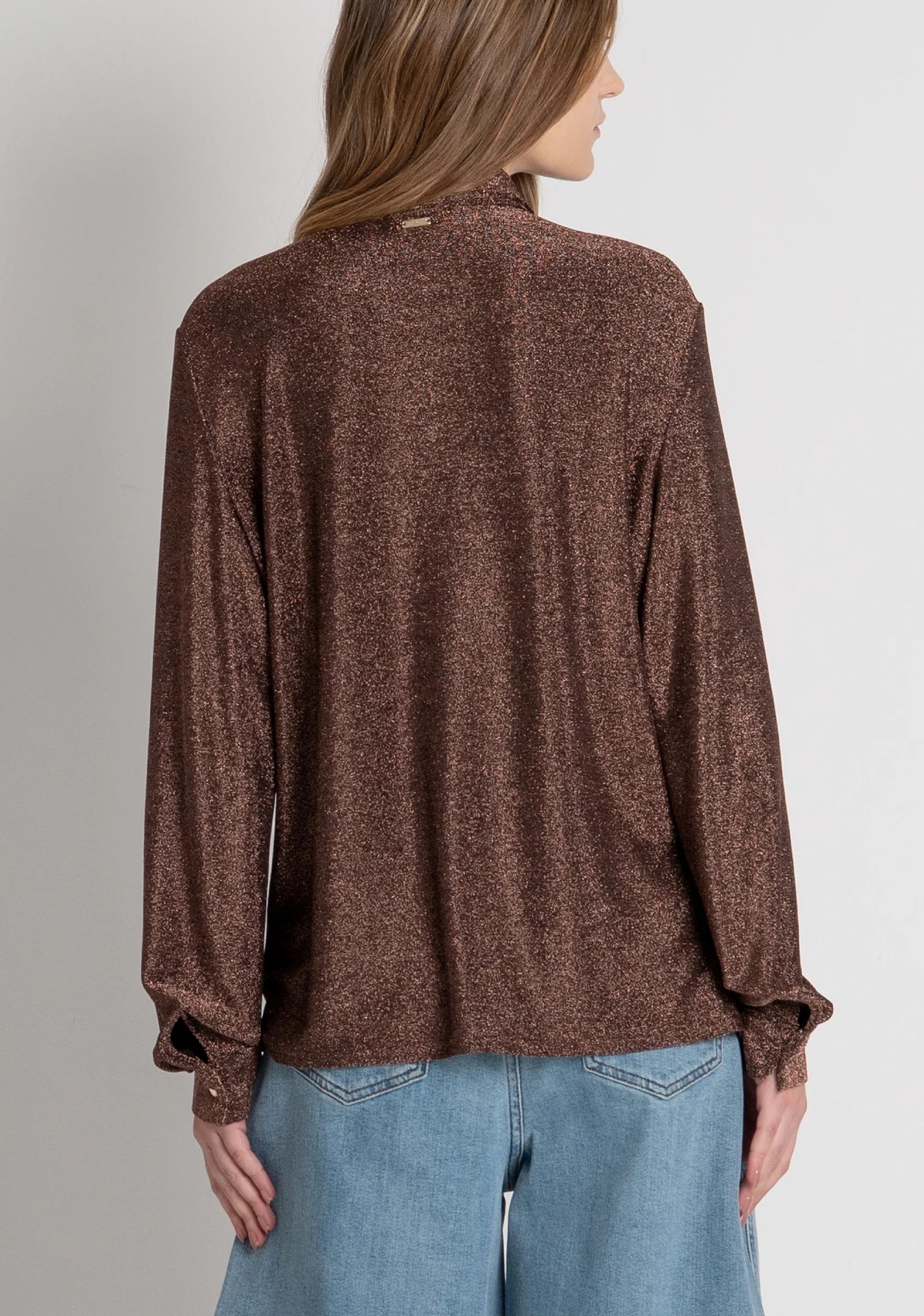 Camisa entallada con lúrex - FRACOMINA - Imagen 2