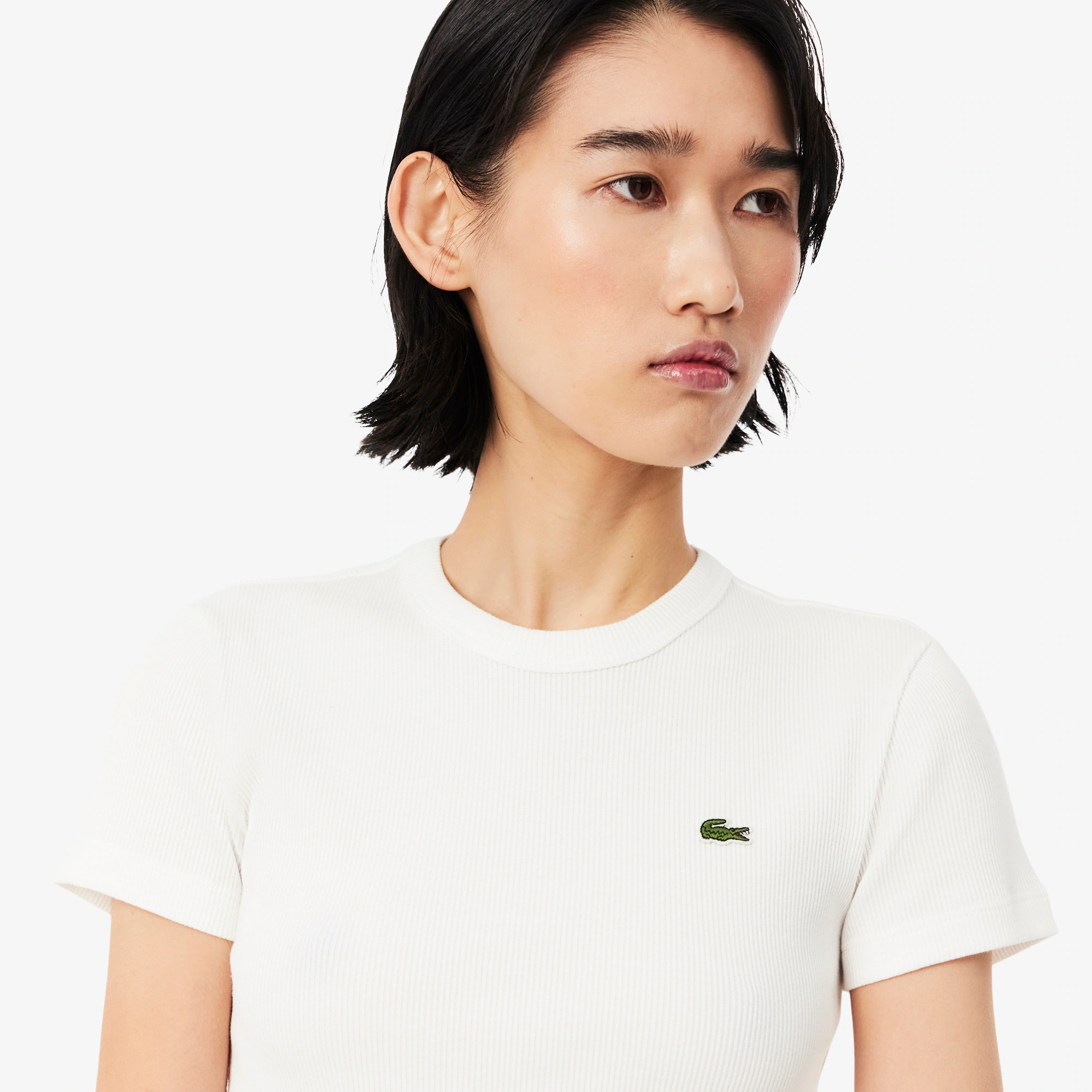 Camiseta de canalé de algodón - LACOSTE - Imagen 3