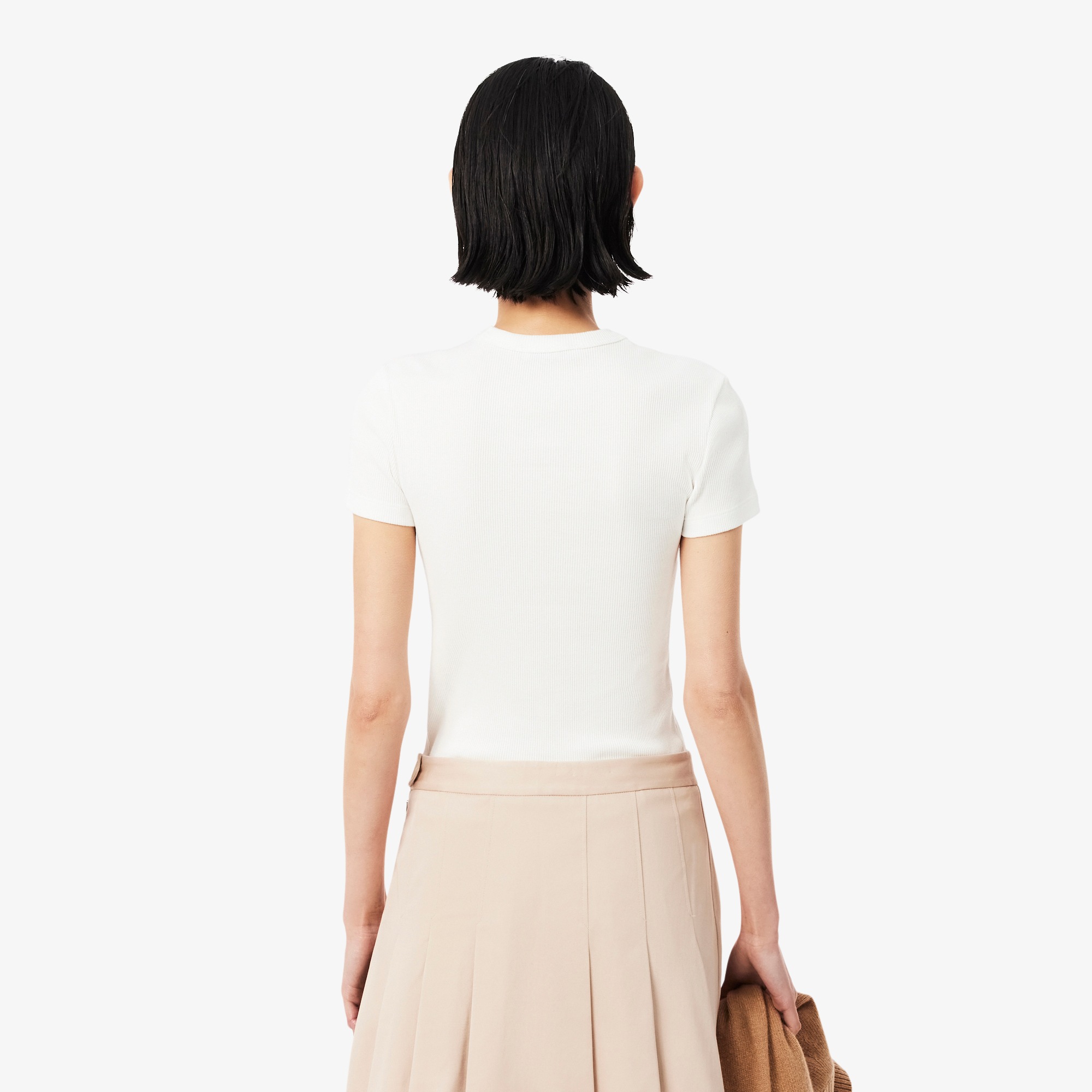 Camiseta de canalé de algodón - LACOSTE - Imagen 2