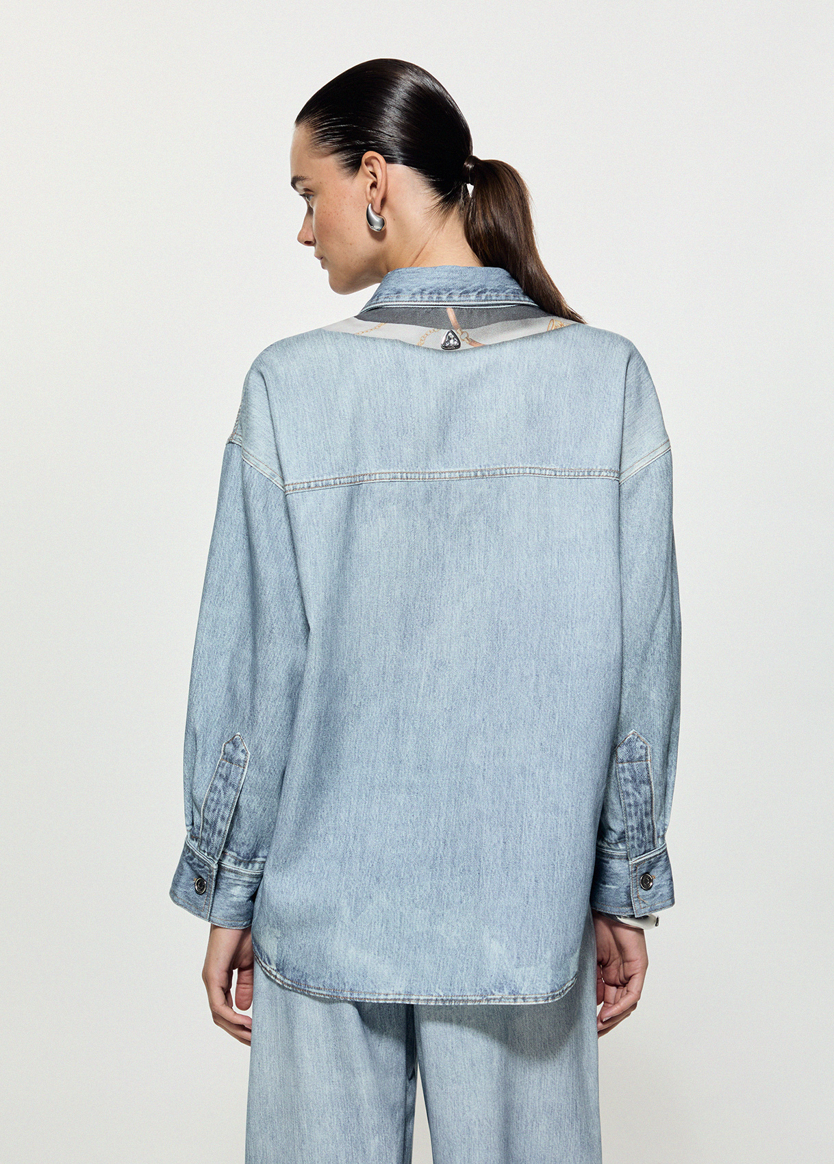 Camisa en denim con estampado digital - LIU.JO - Imagen 2