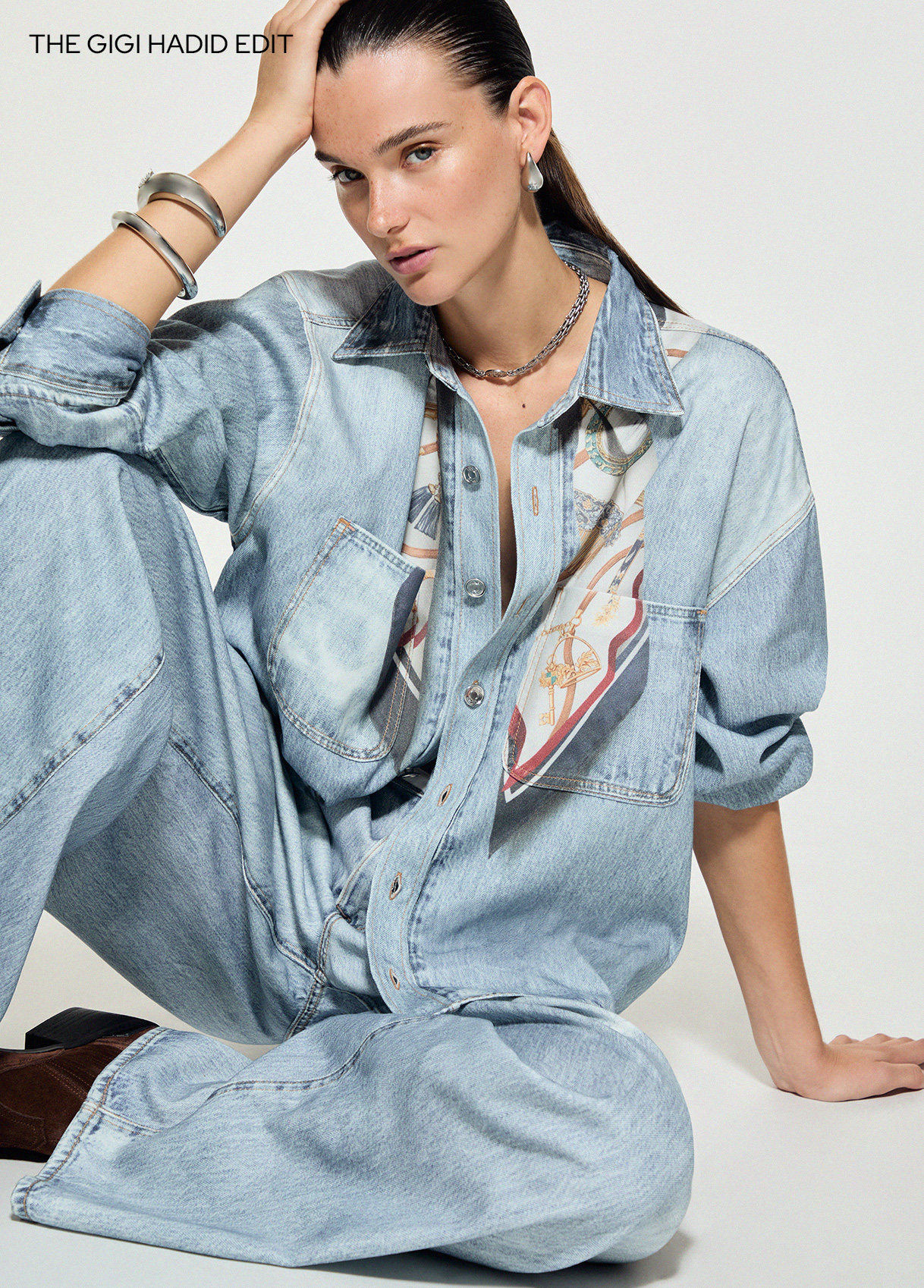 Camisa en denim con estampado digital - LIU.JO - Imagen 5