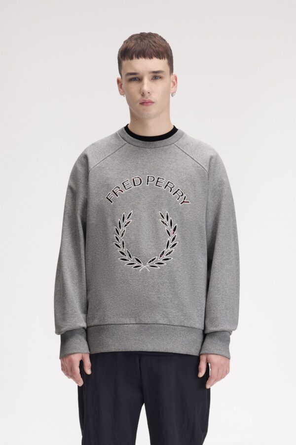 Sudadera con aplicación de tartán - FRED PERRY