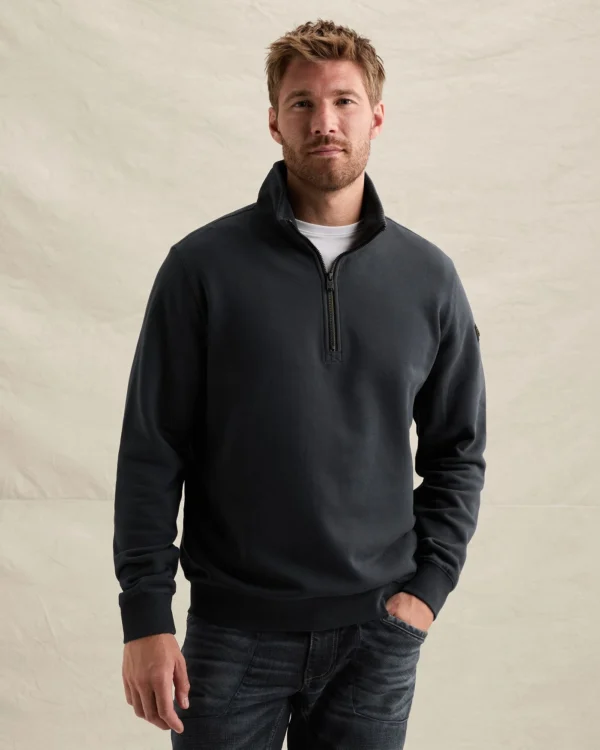 Sudadera con media cremallera y teñido en prenda - PME LEGEND