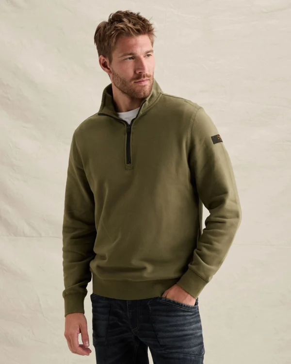 Sudadera con media cremallera y teñido en prenda - PME LEGEND