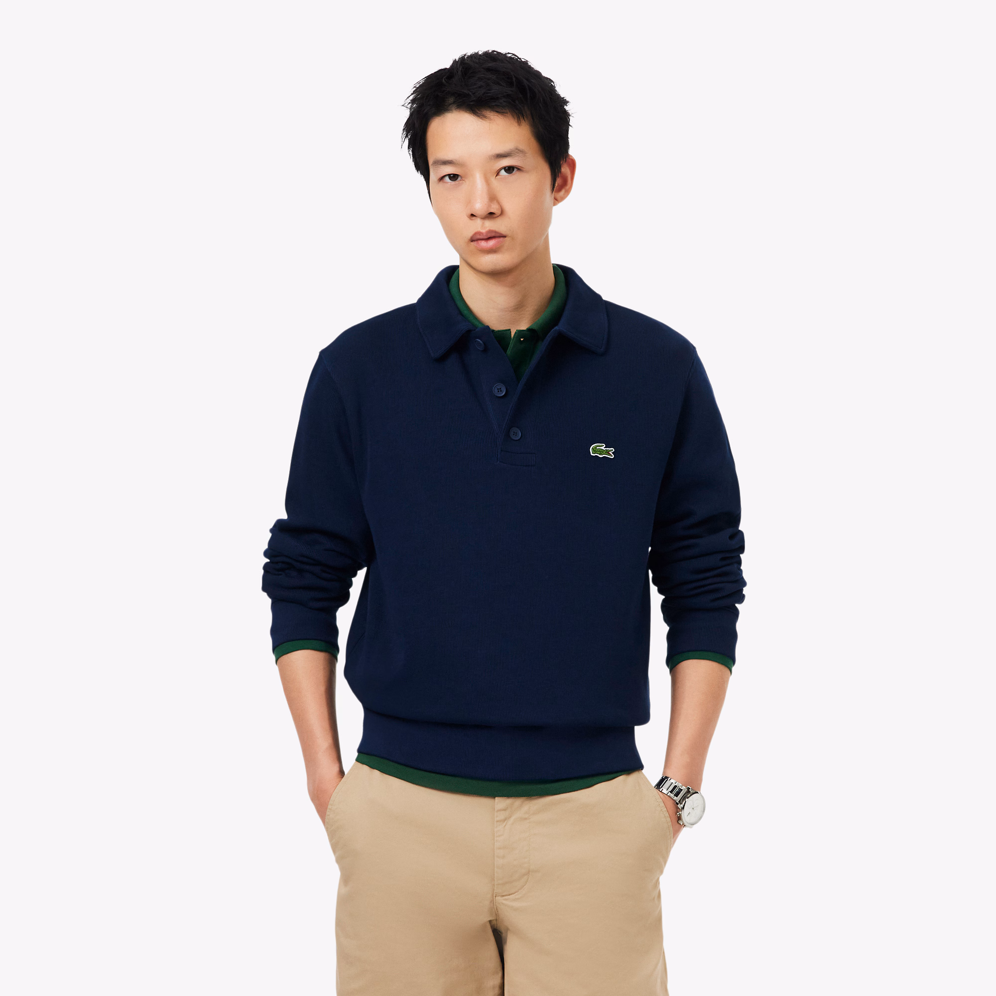 Sudadera con cuello polo – LACOSTE