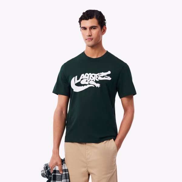 Camiseta de algodón estampada - LACOSTE