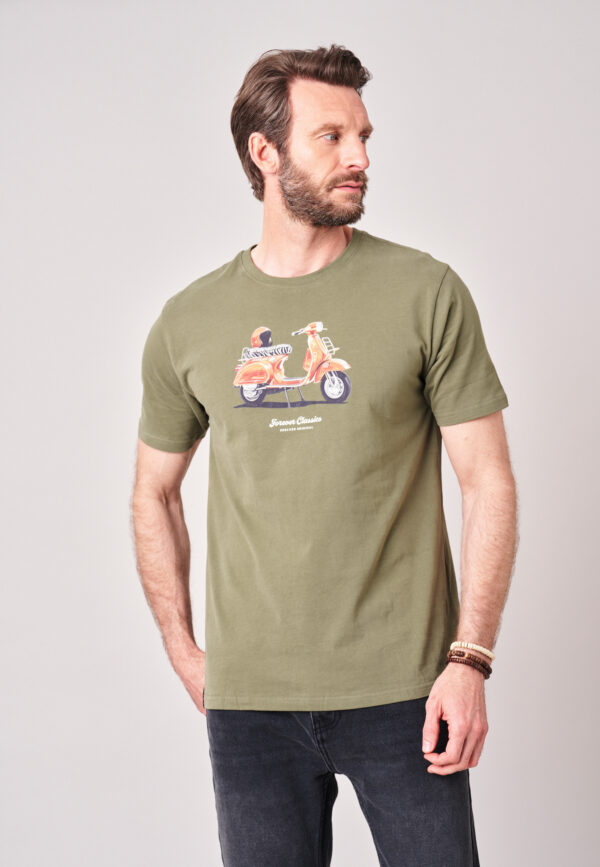 Camiseta con estampado de scooter vintage - DEELUXE