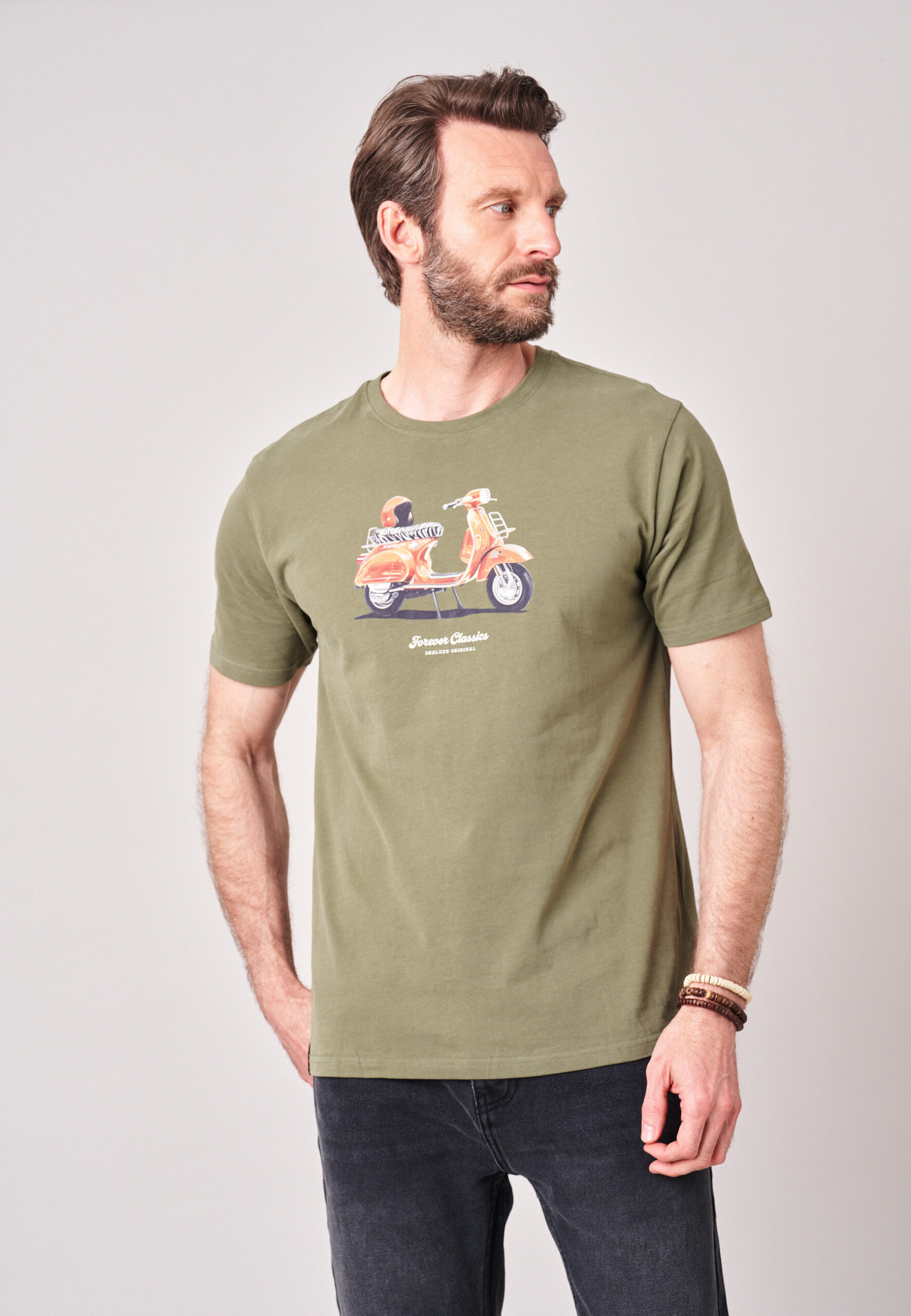 Camiseta con estampado de scooter vintage - DEELUXE