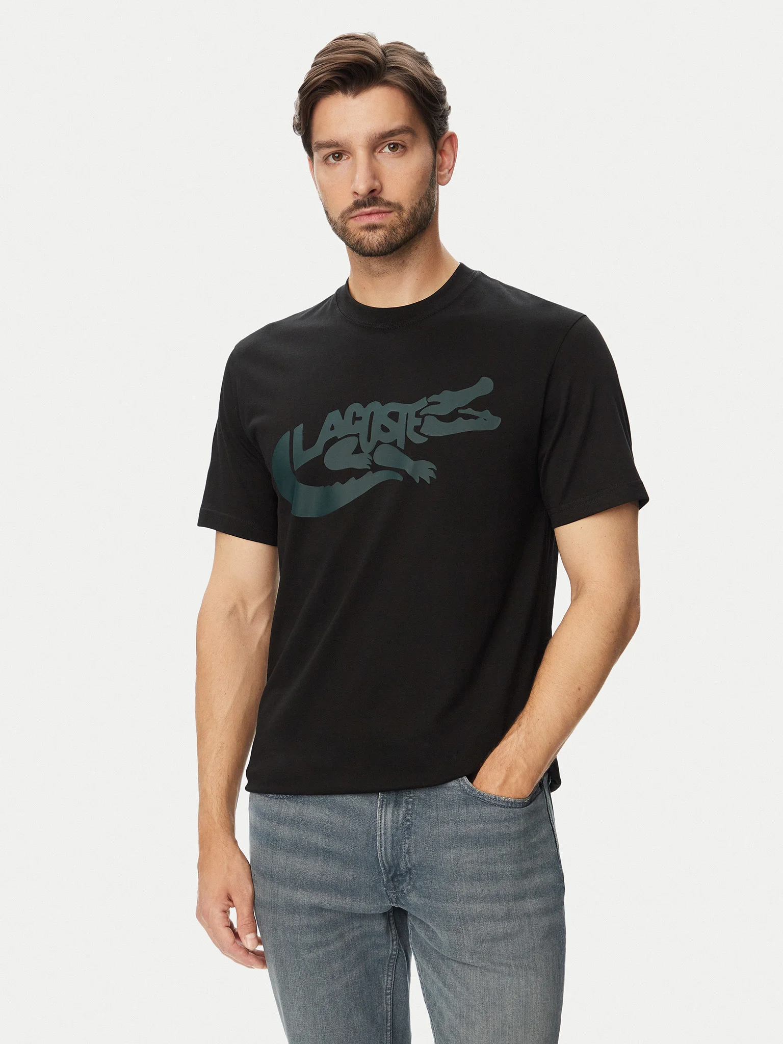 Camiseta de algodón estampada - LACOSTE