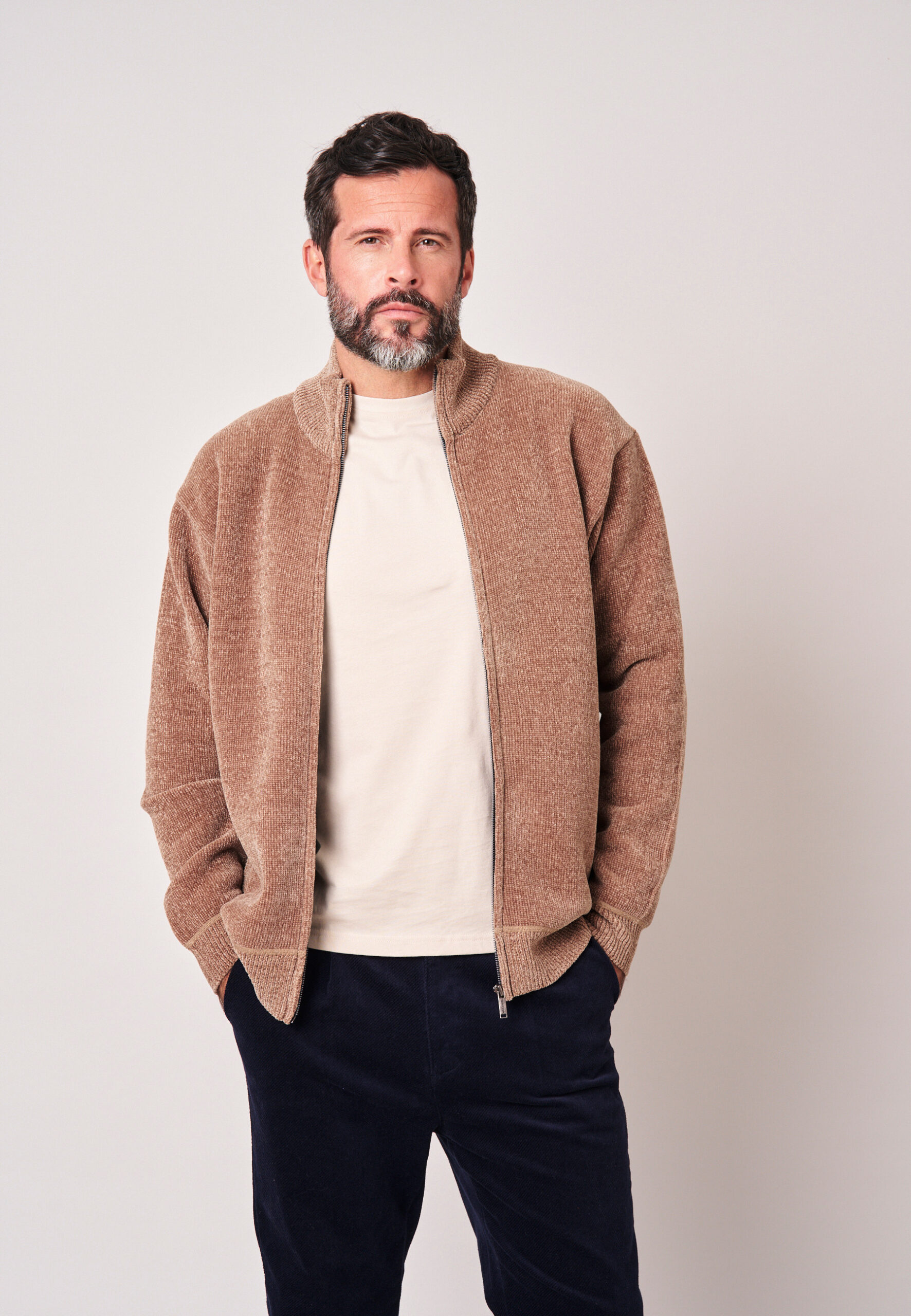 Jersey con cremallera en punto ultrasuave - DEELUXE