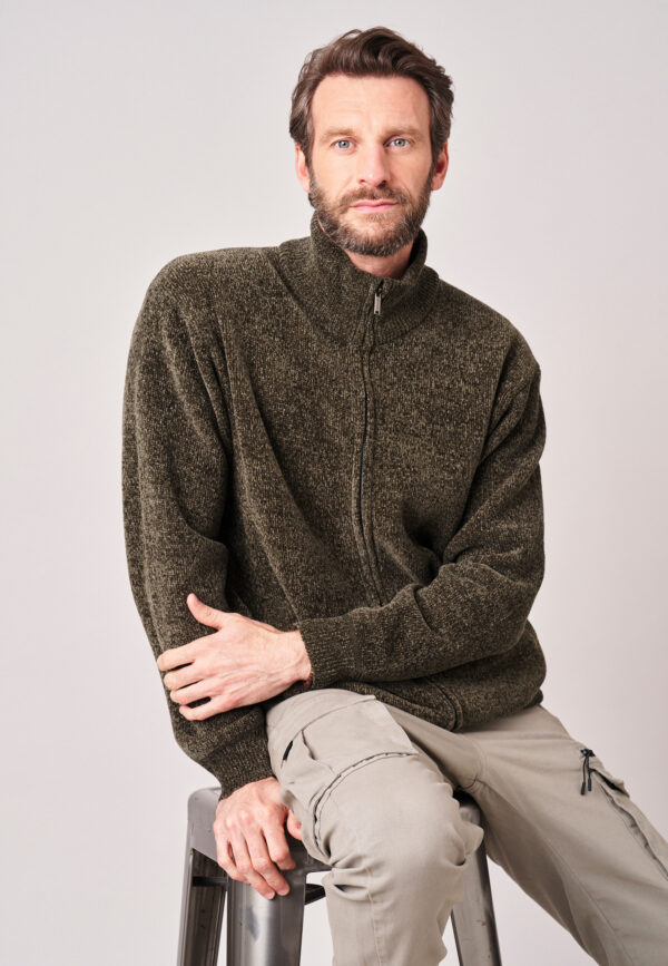 Jersey con cremallera en punto ultrasuave - DEELUXE