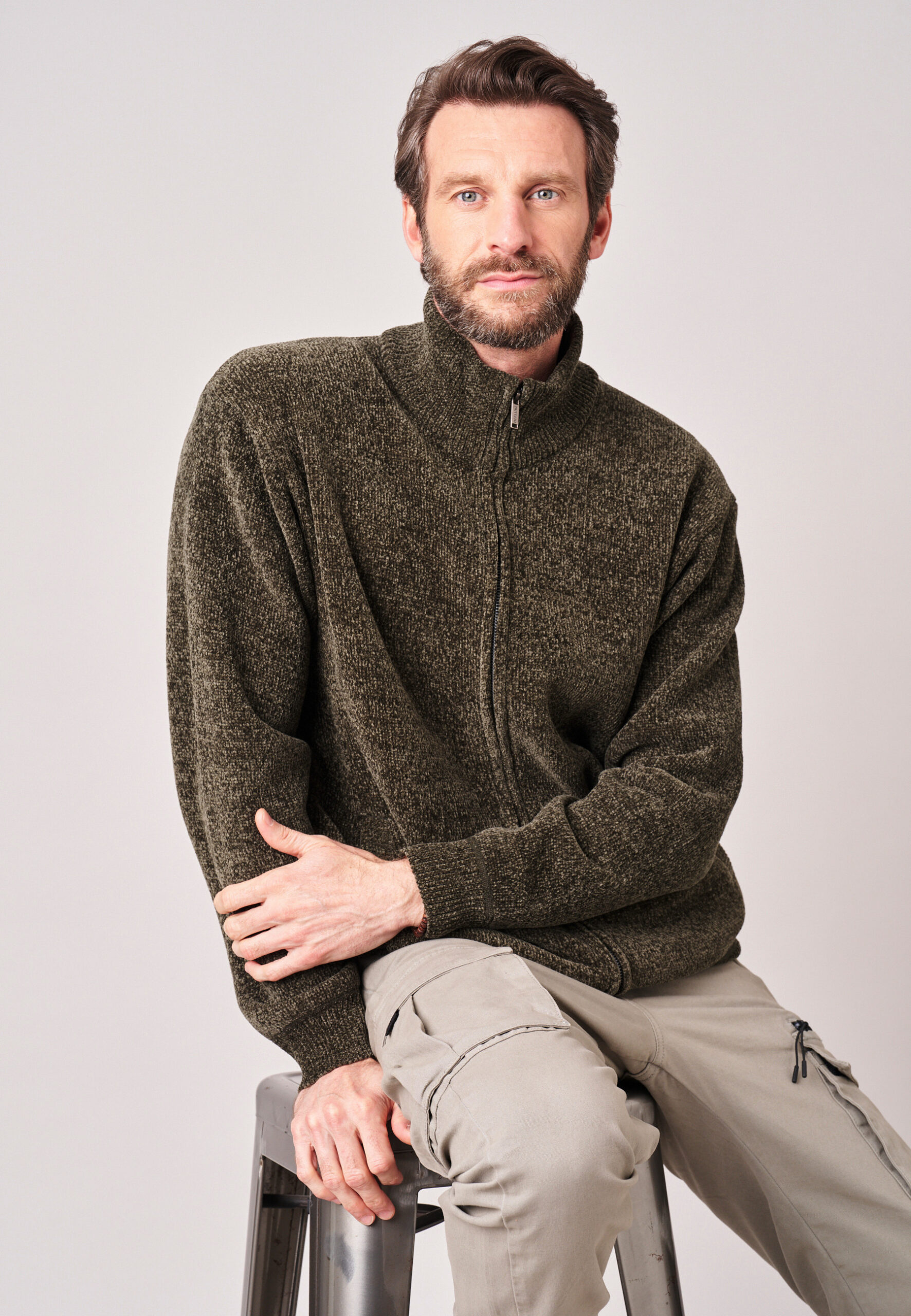 Jersey con cremallera en punto ultrasuave - DEELUXE